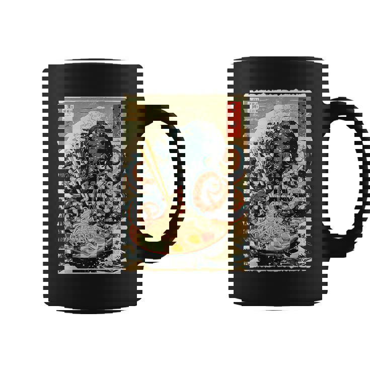 タコを食べる ラーメン 麺 和 漫画 アニメ 浮世絵 コーヒーマグ