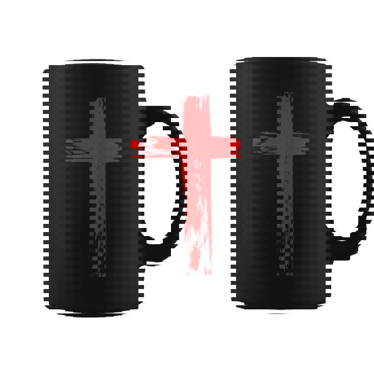 タトゥーレッドクロスオーダー I Christian I Brushtroke I Cross コーヒーマグ