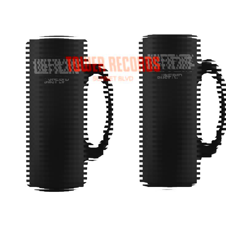 タワーレコード レトロ サンセット ブルバード ビンテージ音楽 ハリウッド 長袖tシャツ コーヒーマグ