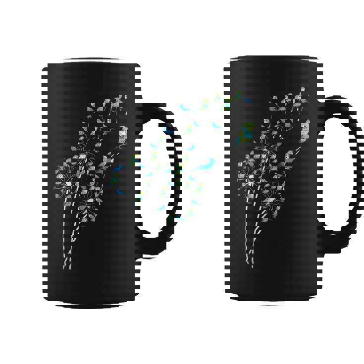 タンポポ セキセイインコの花、花セキセイインコの木 コーヒーマグ