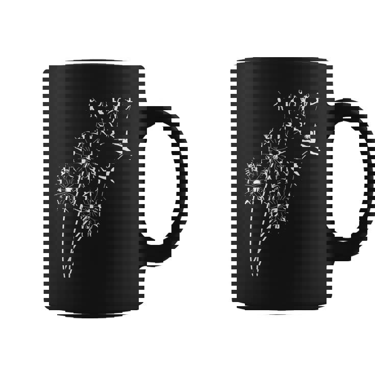 タンポポ バトントワラーの花、花のバトントワリング ツリー コーヒーマグ