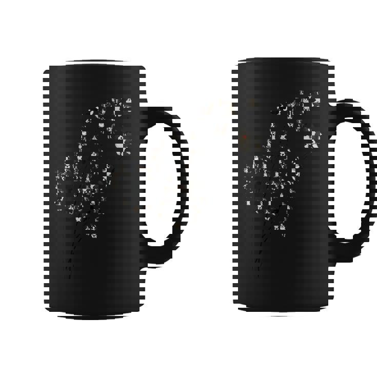 タンポポ ボーダーコリーの花、花のボーダーコリーの木 コーヒーマグ