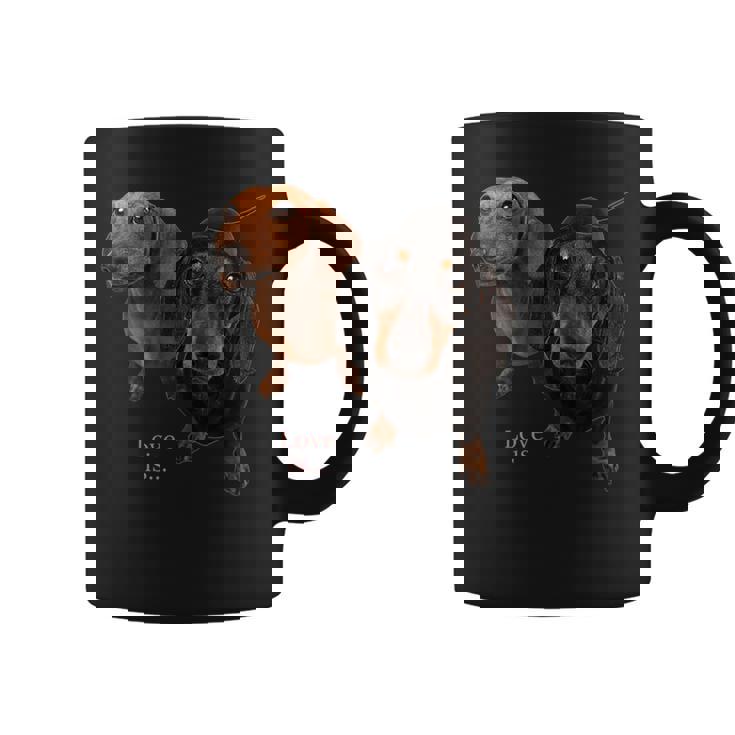 ダックスフントシャツ Weiner Dog Mom Dad Love Doxie Puppy キュート コーヒーマグ