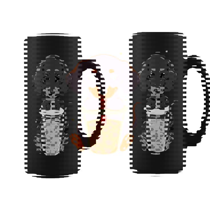 ダックスフンド ボバティー バブルティー アニメ カワイイ 犬 コーヒーマグ