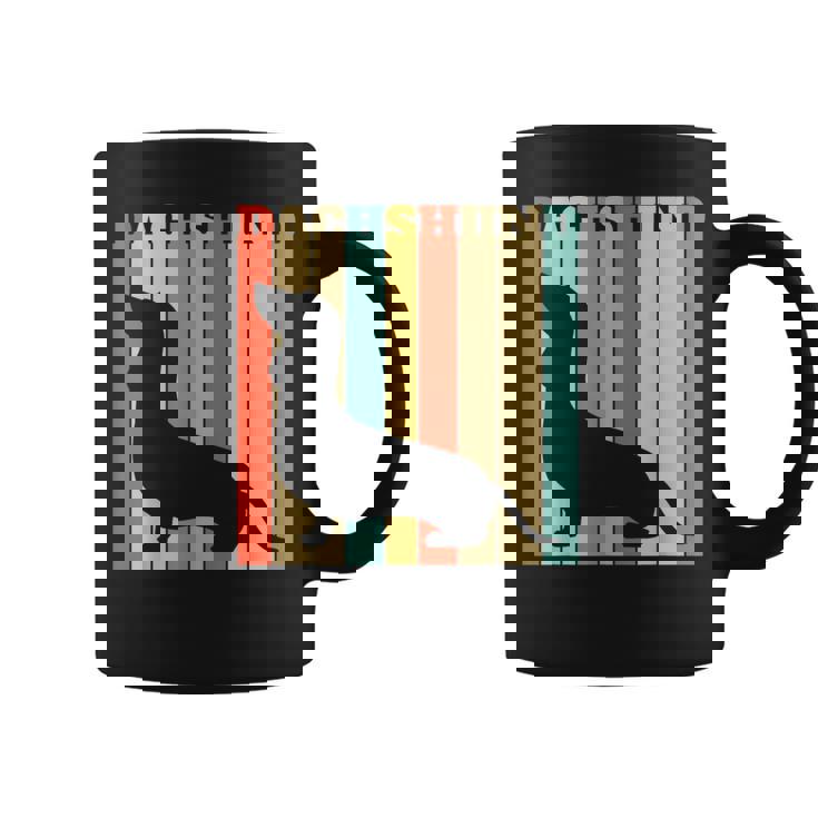 ダックスフンドのギフトレトロなスタイル コーヒーマグ