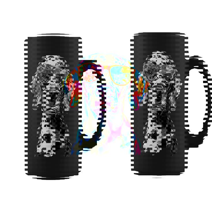 ダルメシアンとサングラスの犬 ダルメシアンが大好きです コーヒーマグ