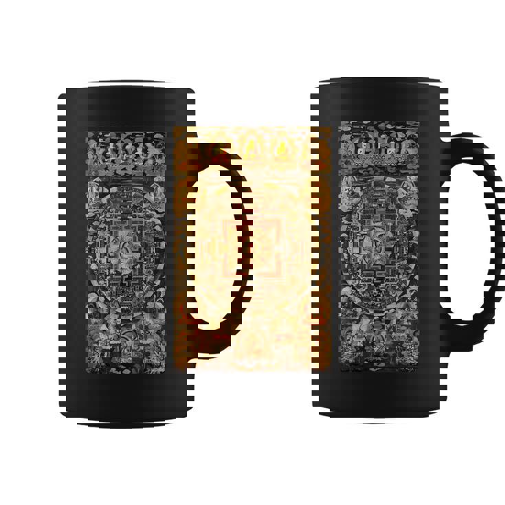 チベット曼荼羅 仏教 スピリチュアル タンカ 芸術 仏教 コーヒーマグ