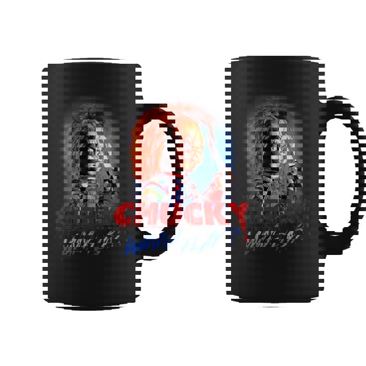 チャッキー・ワナ・プレイ・ブラッディ・ナイフ コーヒーマグ