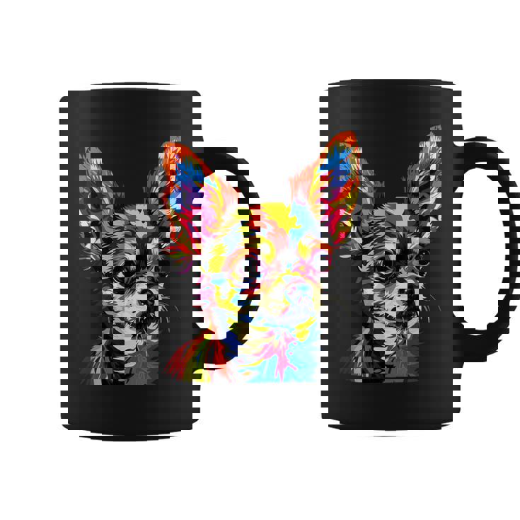 チワワ カラフル カラー ポップアート ラブ ちっちゃかわいいチワワ コーヒーマグ