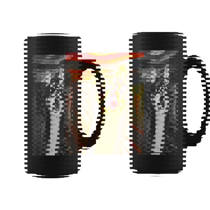 チワワ 面白いtシャツ 犬 ムンクの叫び かわいい メンズ 子供 おもしろ 服 グッズ ネタ わんこ コーヒーマグ