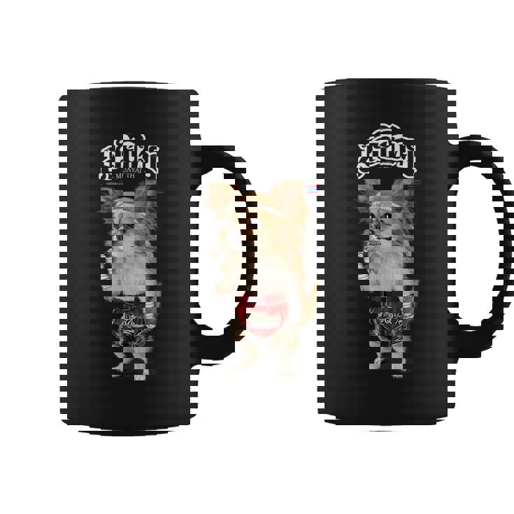 チワワ犬 ムエタイ キックボクシングチャンピオン コーヒーマグ