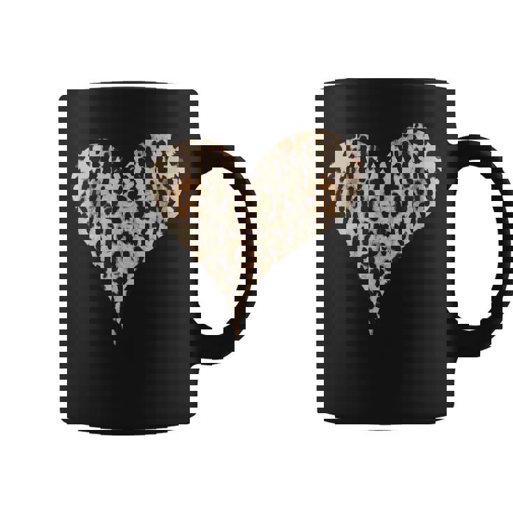 チーター ヒョウ柄 ハート コーヒーマグ