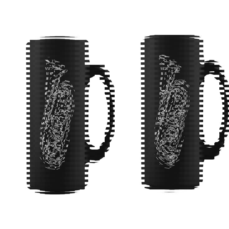 テューバ奏者のためのチューバ楽器スケッチ コーヒーマグ