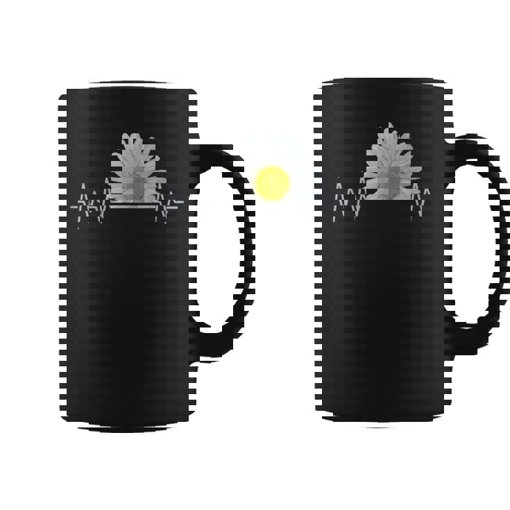 デイジー、ハートビート、花、花、花、ヒナギク コーヒーマグ