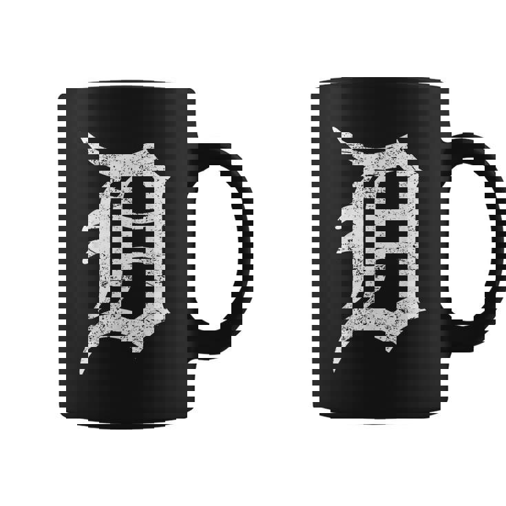 デトロイトグラフィック D ディストレスト グランジ モーターシティ コーヒーマグ