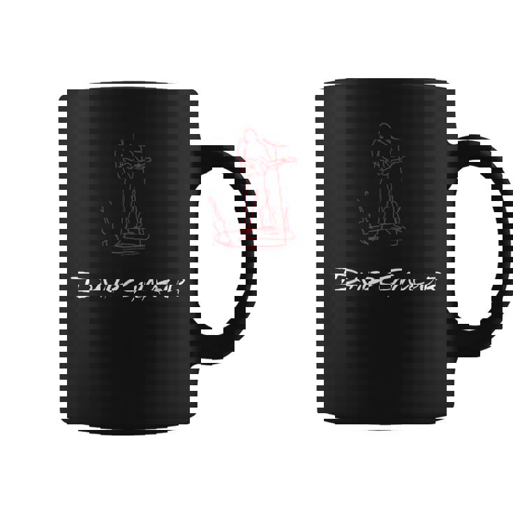 デヴィッド・ギルモア オン・ア・アイランド 赤と白のスケッチ コーヒーマグ