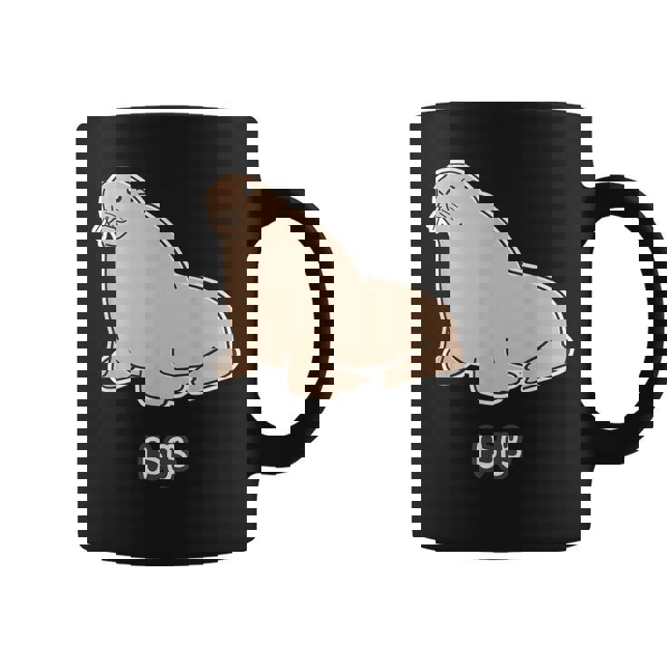 トド《ビッグ プリント》【どうぶつフレンズ】海・水族館の生き物 ゆるくてかわいい キャラクター イラスト コーヒーマグ