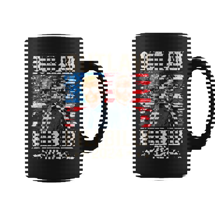 トランプ・ヴァンス'24 アウトロー・ヒルビリーアメリカ国旗ヴィンテージ コーヒーマグ