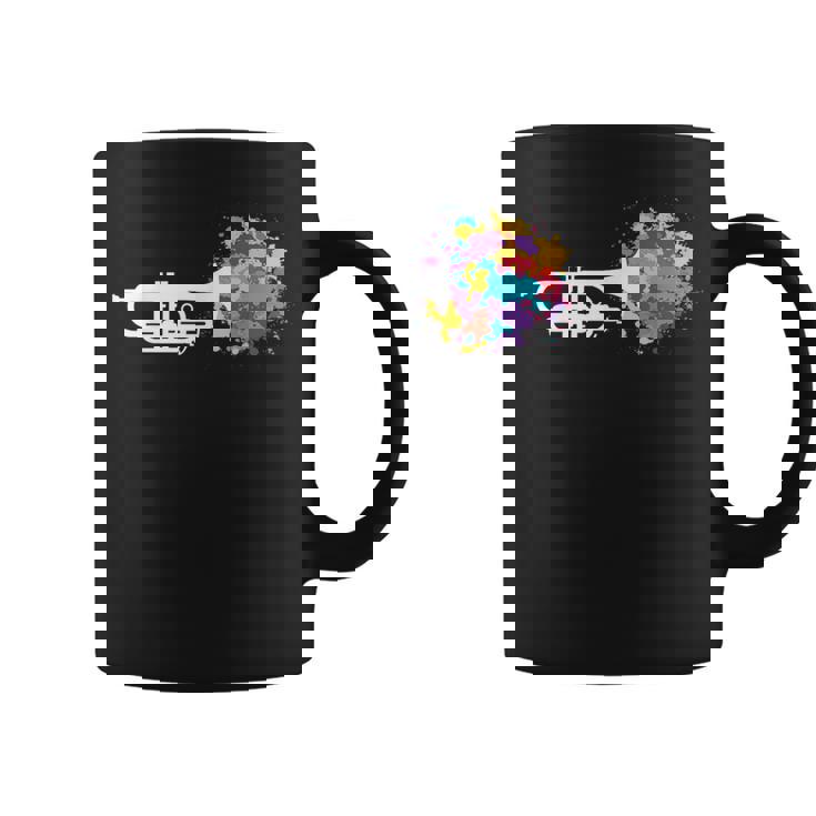 トランペット 女性 男性 音楽 教師 カラフル コルネット コルネティスト コーヒーマグ