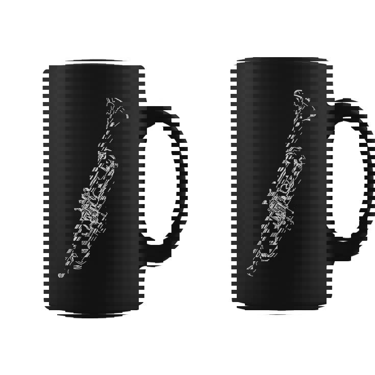 トランペット奏者のためのレトロなトランペットスケッチ コーヒーマグ