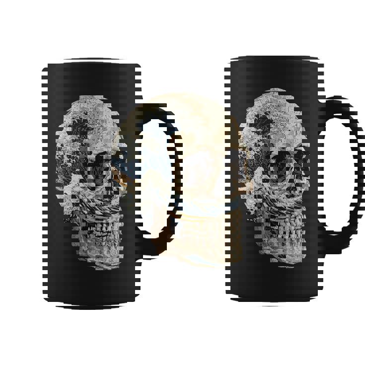 ドクロ 波 日本美術 海 コーヒーマグ