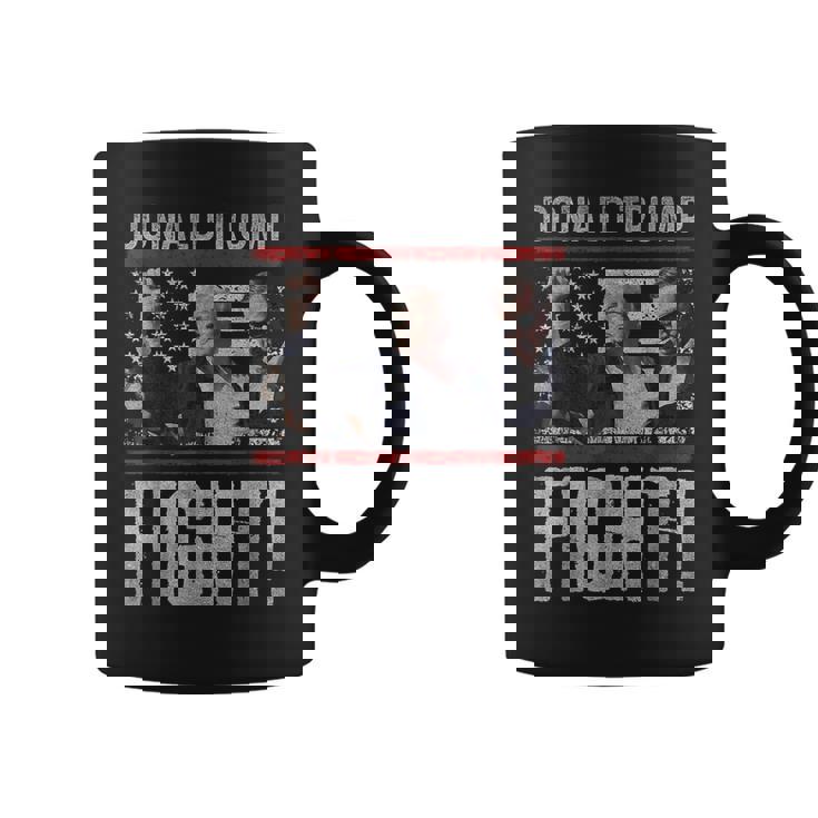 ドナルド・トランプ拳ポンプ We Fight American Flag Trump 2024 コーヒーマグ