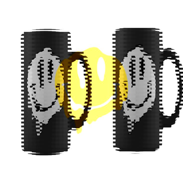 ドリッピースマイルイエロースマイルフェイスシャツ かわいい ハッピースマイルフェイス コーヒーマグ