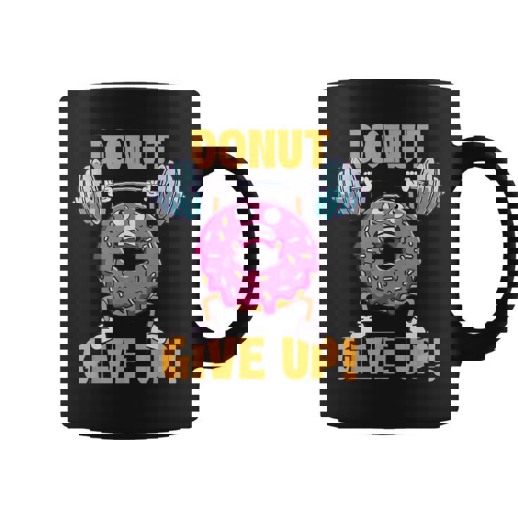 ドーナツギブアップ ワークアウト ジム ウェイトリフティング ボディービル コーヒーマグ