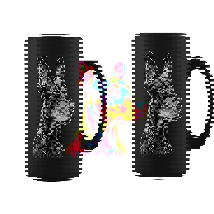 ドーベルマン ドッグ カラフル ポップアート 犬 誇り ドーベルマン コーヒーマグ