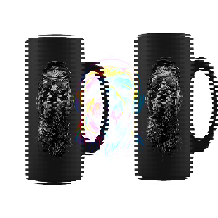 ナマケモノ カラフルな色彩 ポップアート グラフィック 怠け者 コーヒーマグ