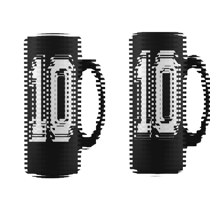 ナンバー10 誕生日ギフト スポーツ選手 チーム番号入りジャージ コーヒーマグ