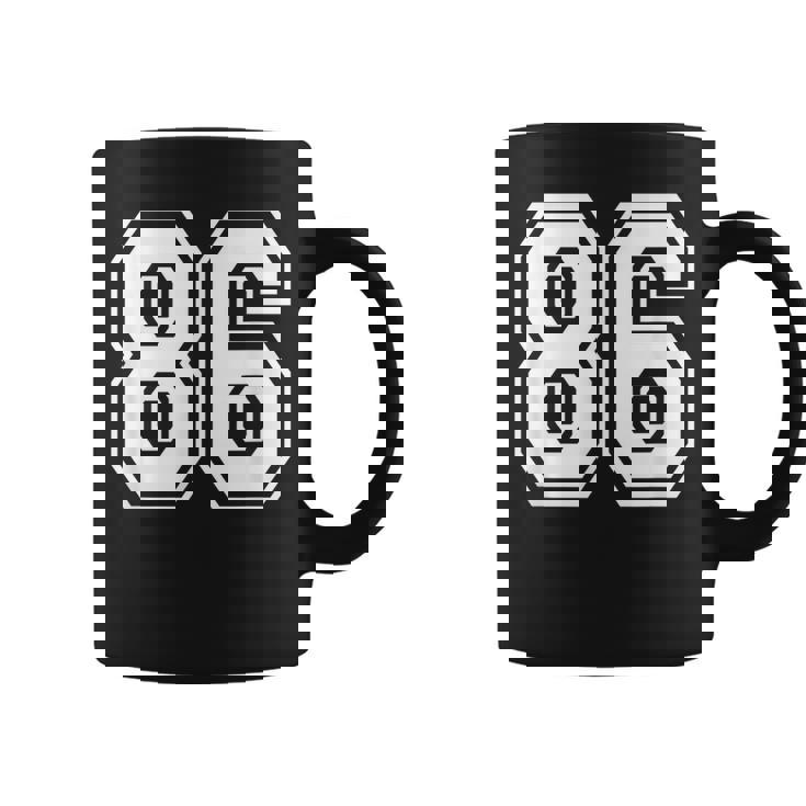 ナンバー86 86歳の誕生日ギフト選手チーム番号入りジャージ コーヒーマグ