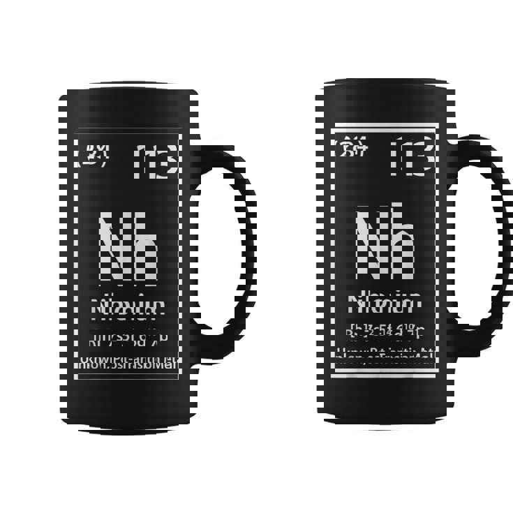 ニホニウム化学元素白 コーヒーマグ