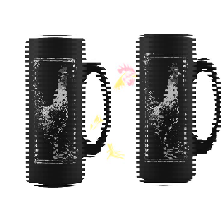 ニワトリ 絵画 描画 動物 アート グラフィック ニワトリ コーヒーマグ