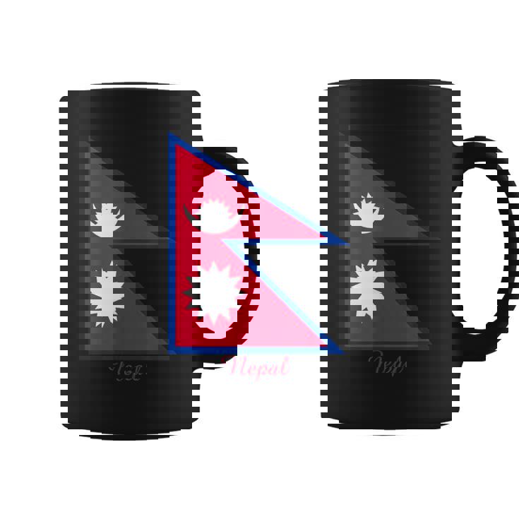 ネパールのネパール国旗のお土産。 コーヒーマグ