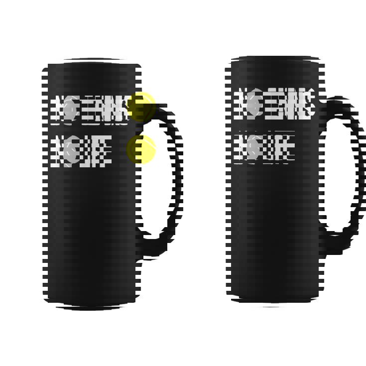 ノーテニスノーライフ テニス好き アウトドア好き ソフトテニス好き クール テニスサークル ソフトテニス コーヒーマグ