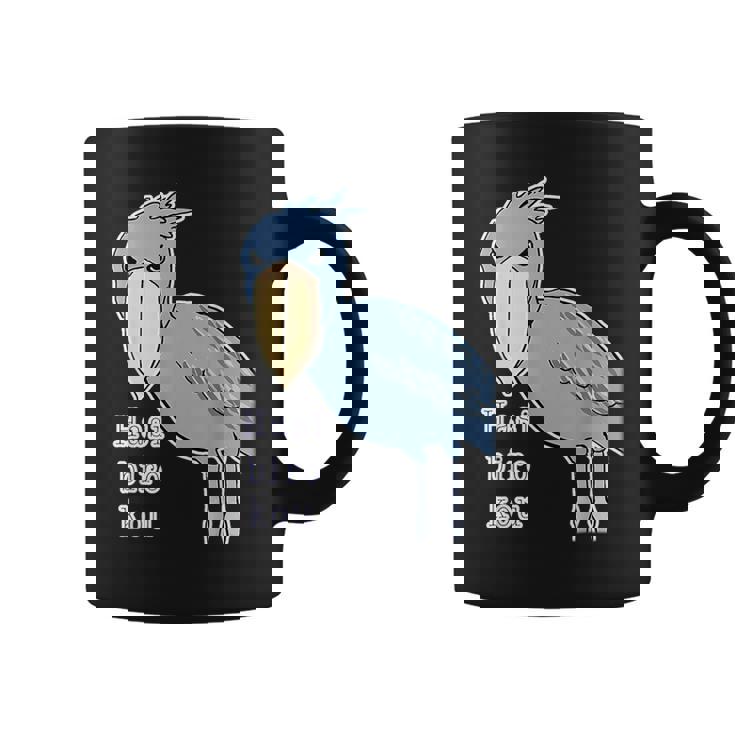 ハシビロコウさん『ビッグ プリント』青い鳥【どうぶつフレンズ】ゆるくて かわいい 動物園の生き物 イラスト コーヒーマグ