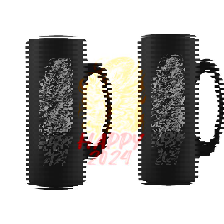 ハッピー2024ドラゴンイヤーチャイニーズ2024ハッピーニューイヤー コーヒーマグ