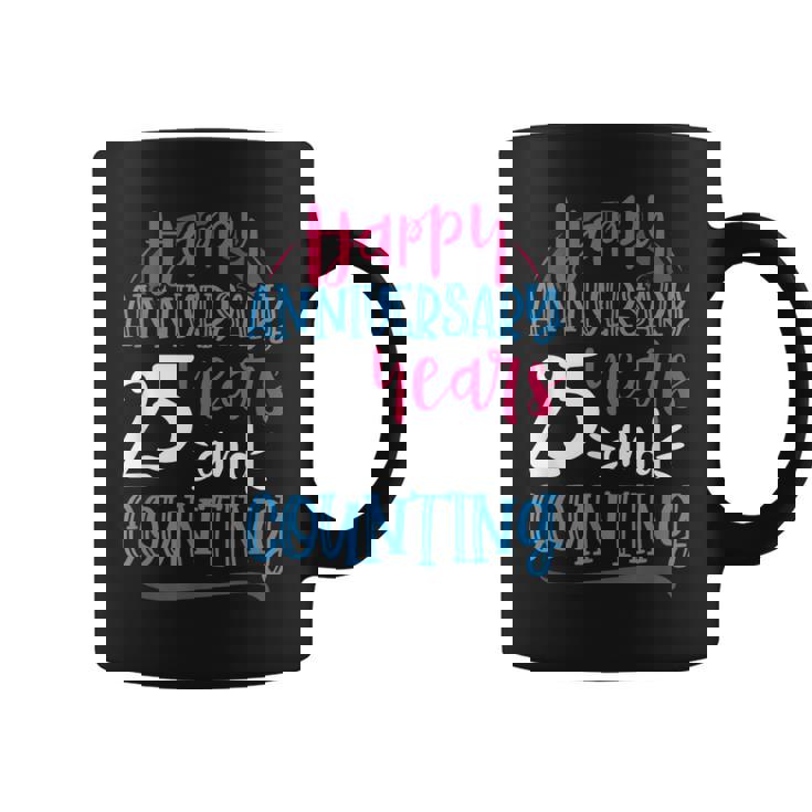 ハッピーアニバーサリー 25年 結婚25周年 コーヒーマグ