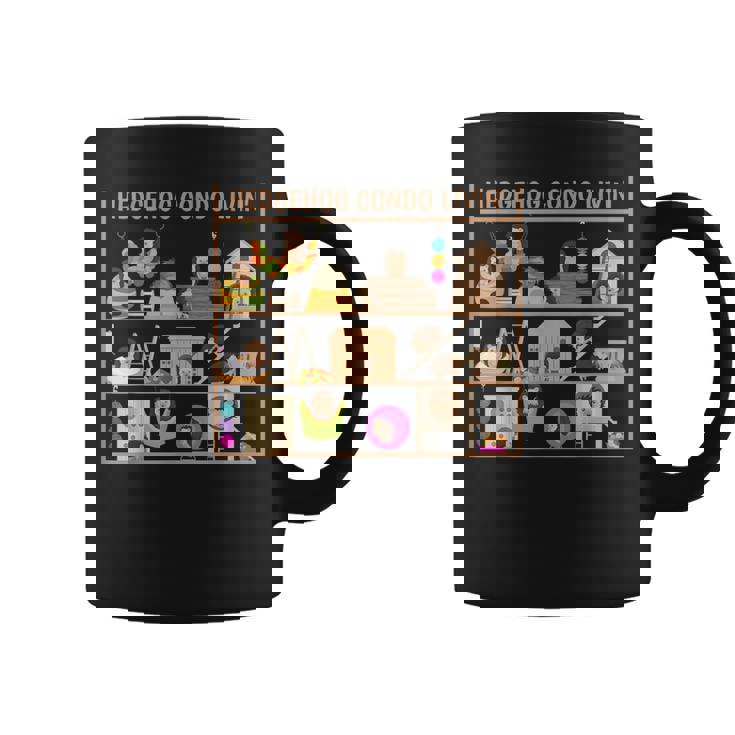 ハリネズミのコンドミニアムの生活のおもちゃ ヘイベッドの隠れ家の家 コーヒーマグ