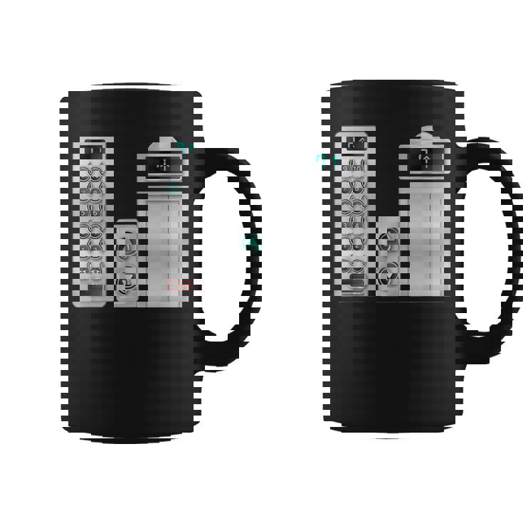 ハロウィンコスチューム、クールなエレベーターボタンアート コーヒーマグ