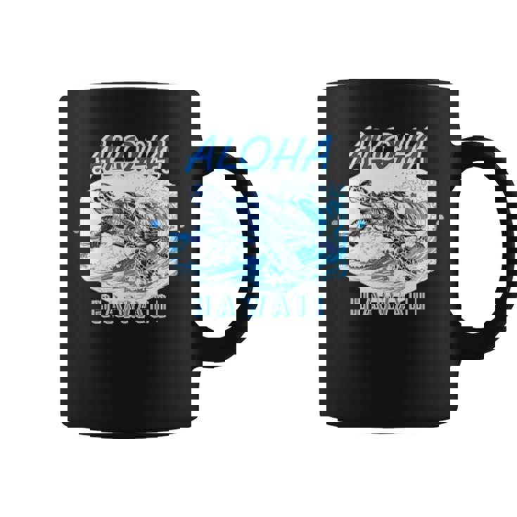 ハワイ ハワイアン ワイキキビーチ サーフボート ヤシの木 アロハ 夏 風景 海好き ウミガメ 波乗り コーヒーマグ