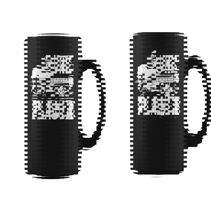 ハワイアン ウクレレ ウケ プレイヤーフラワー コーヒーマグ