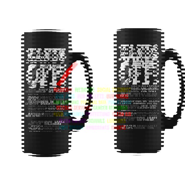 ハンズオフ抗議 社会保障とメディケア抗議 コーヒーマグ