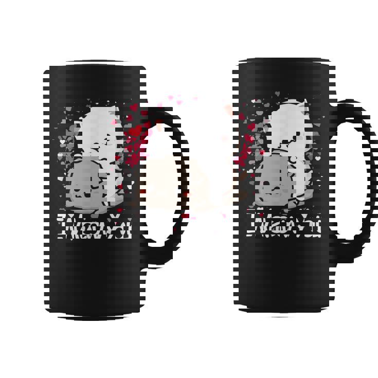 ハート バレンタイン ピーチゴマ 猫 カップル I Meow You コーヒーマグ