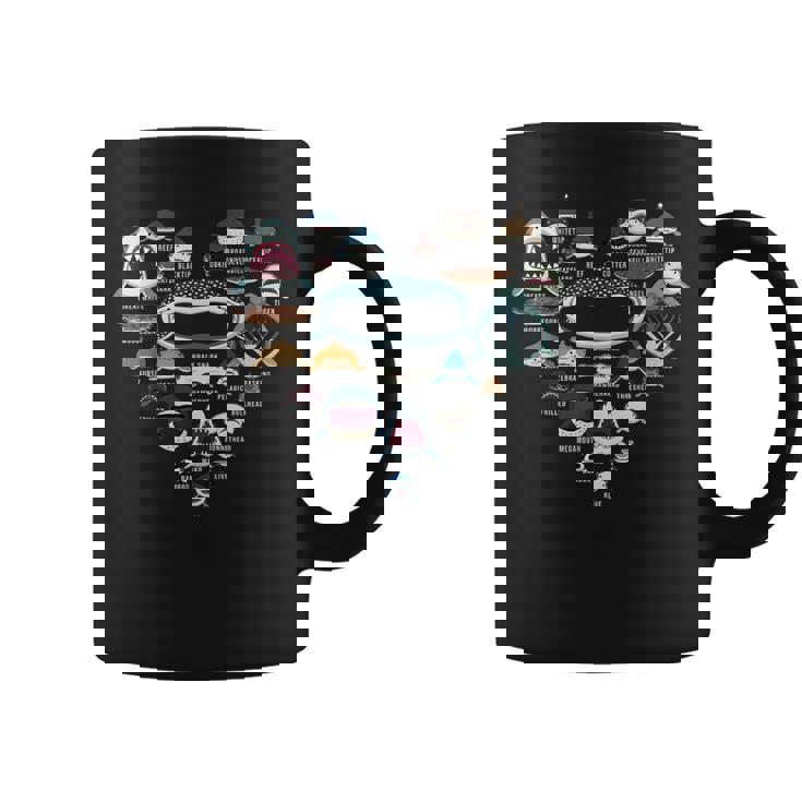 ハート ラブ サメ フェイス ファニー シャルカホリック コーヒーマグ