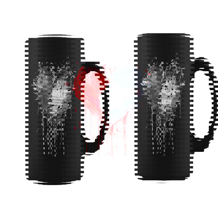 ハート 音符 パンクロック ゴシック 音楽愛好家 コーヒーマグ