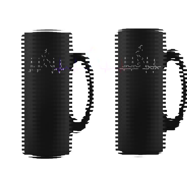 ハートビート うさぎ好き ウサギ好き 兎好き 心電図うさぎ ウサギの飼い主 おもしろ 可愛い うさぎ ウサギ 兎 コーヒーマグ