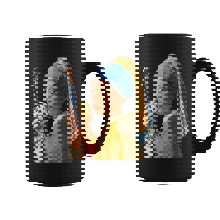 バイオリン 楽器 面白いtシャツ フェルメール かわいい メンズ 子供 おもしろ 服 グッズ ネタ 音楽 コーヒーマグ