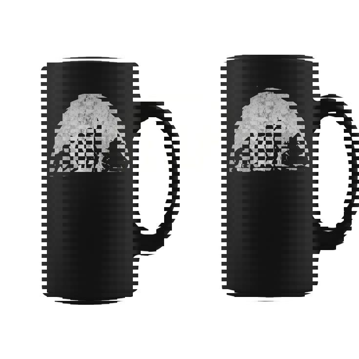 バイカーの進化-人間のモーターサイクルモータースポーツの進化 コーヒーマグ